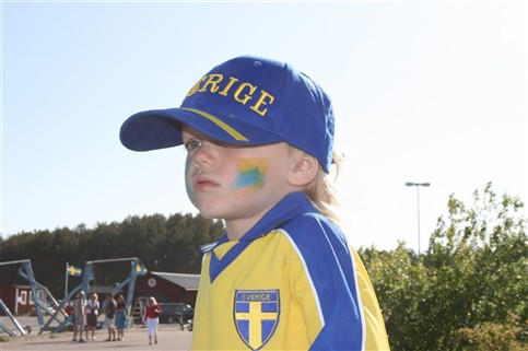Ikl&auml;dd bl&aring;gult